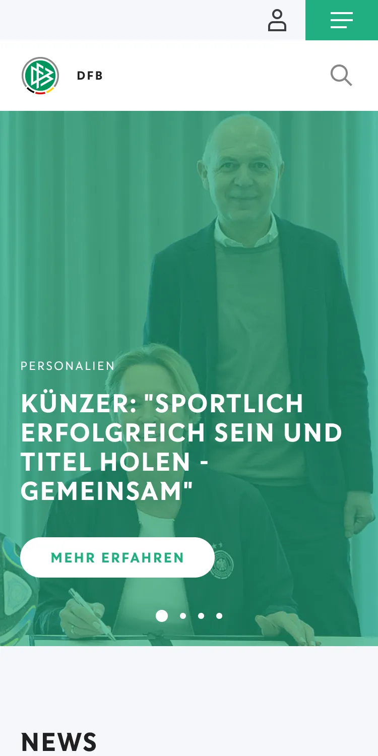 Screenshot of DFB.de